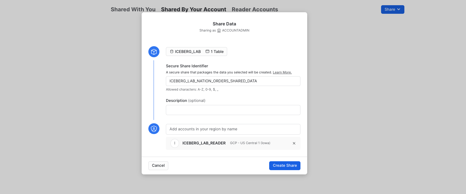 Create Share